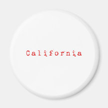 Red California Magnets