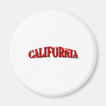 Red California Refrigerator Magnet