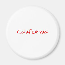 Red California Refrigerator Magnet