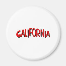 Red California Refrigerator Magnets