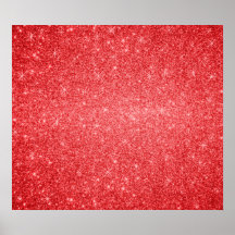 Red glitter stars poster