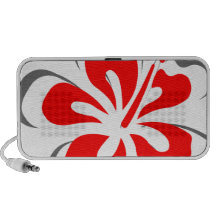Red hibiscus Hawaii theme gifts Laptop Speakers