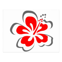 Red hibiscus Hawaii theme gifts Postcard