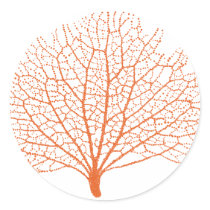 red sea fan coral silhouette aufkleber