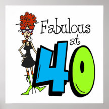 Redhead fabelhaft bei Geburtstag 40 Poster