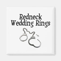 Redneck-Hochzeits-Ringe Magnets