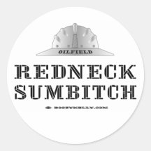 Redneck Sumbitch, Ölfeld-Aufkleber, harter Hut, Öl