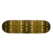 Reflexionen des Goldes skateboards