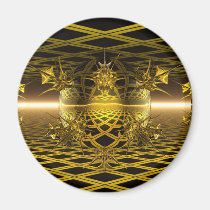 Reflexionen des Goldes magnete