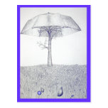 Regen-Tropfen Postkarte