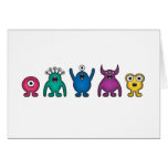 Regenbogen-alien-Monster Grußkarte