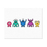 Regenbogen-alien-Monster Leinwanddrucke