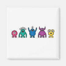 Regenbogen-alien-Monster Magnete