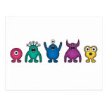 Regenbogen-alien-Monster Postkarten
