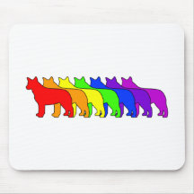 Regenbogen-Blau Heeler Mousepads