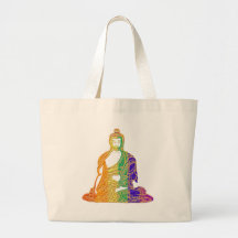 Regenbogen Buddha Tragetasche