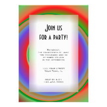 Regenbogen-Bullaugen-AllzweckParty Einladung