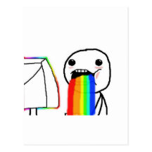 Regenbogen-Computer-Gesichts-Typ Postkarte