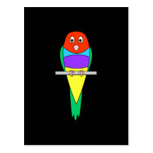 Regenbogen-Fink-Vogel. Gouldian Fink Postkarte