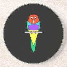 Regenbogen-Fink-Vogel. Gouldian Fink Getränke Untersetzer