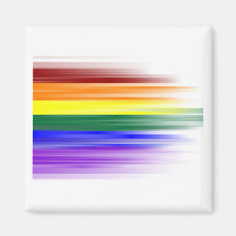 Regenbogen-Flaggen-Magnet (Quadrat)