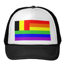 Regenbogen-Flaggenhomosexueller Belgien-Landes hom Trucker Mützen