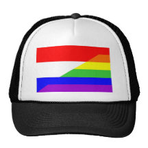 Regenbogen-Flaggenhomosexueller Holland-Landes hom Kappe