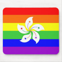 Regenbogen-Flaggenhomosexueller Hongs Kong homosex Mauspad