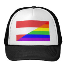 Regenbogen-Flaggenhomosexueller Österreich-Landes  Retrokultmützen