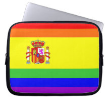 Regenbogen-Flaggenhomosexueller Spanien-Landes hom Computer Sleeve Schutzhülle
