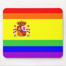 Regenbogen-Flaggenhomosexueller Spanien-Landes hom Mauspads