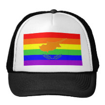 Regenbogen-Flaggenhomosexueller Zypern-Landes homo Baseballmütze
