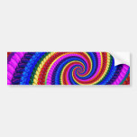 Regenbogen-Fraktal-Kunst-Strudel-Muster Auto Aufkleber