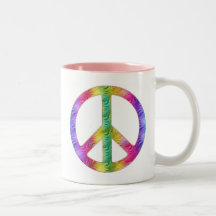 Regenbogen-Frieden Tee Tassen