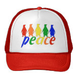 Regenbogen-FriedensPinguine Baseballmütze