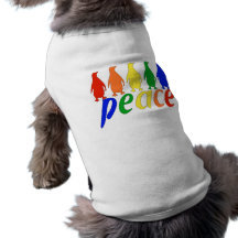 Regenbogen-FriedensPinguine Haustiershirt