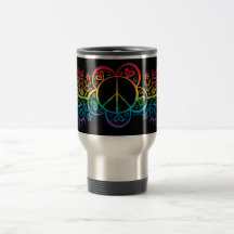 Regenbogen-Friedenszeichen-Reise-Becher Kaffeehaferl