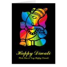 Regenbogen Ganesha Karten