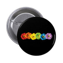 Regenbogen-Gänseblümchen Button