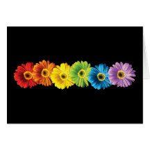 Regenbogen-Gänseblümchen Grußkarte