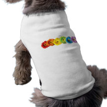 Regenbogen-Gänseblümchen Hund T Shirts