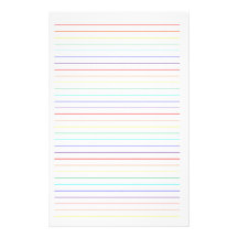 Regenbogen gezeichnetes einfaches stationäres bedrucktes büropapier