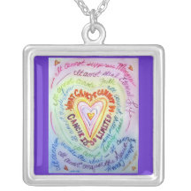 Regenbogen-Herz-Krebs kann Halsketten-Schmuck nich