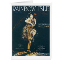 Regenbogen-InselVintage Songbook-Abdeckung Karte
