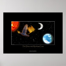 Regenbogen-Krähen-Ureinwohner-Fantasie-Plakat