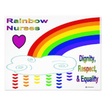 Regenbogen-Krankenschwestern Personalisierte Einladungen