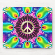 Regenbogen-Liebe-Licht-Friedenszeichen Mousepad