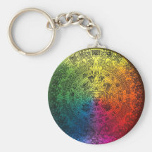 Regenbogen-Mayakalender Keychain Schlüsselbänder