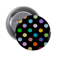 Regenbogen-MehrfarbenSmiley-Muster Anstecknadelbutton