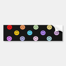Regenbogen-MehrfarbenSmiley-Muster Auto Sticker
